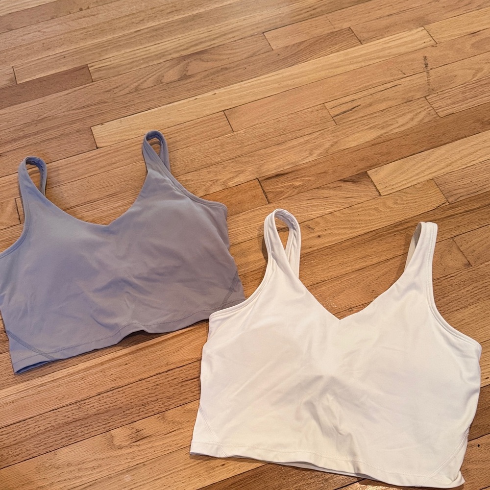 Women's Tank Tops in White and Lilac